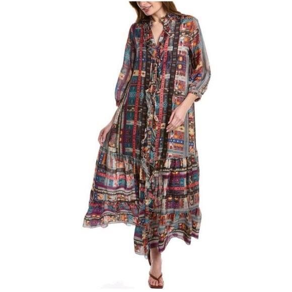 NWOT Johnny Was Beatrice Cherie Silk Dress Sz. Small - Picture 1 of 9